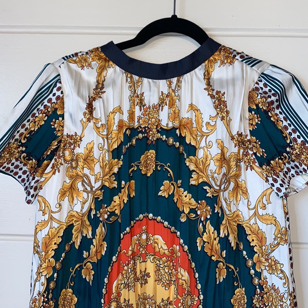 Zara Baroque Pleated Girls Dress  Size 13-14 - Picture 3 of 7